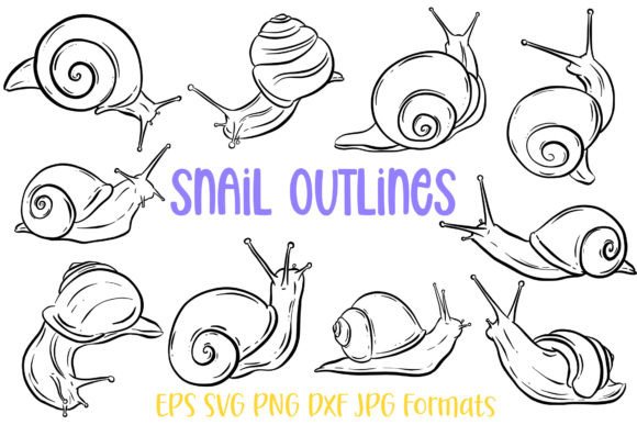 10 Snail Line Art Logo Illustration SVG: A Versatile Design Asset