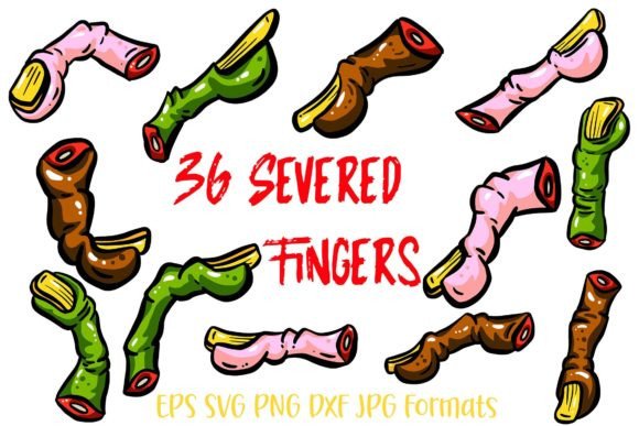 36 Severed Fingers Halloween Zombie SVG: A Designer's Toolkit for Freaky Fun