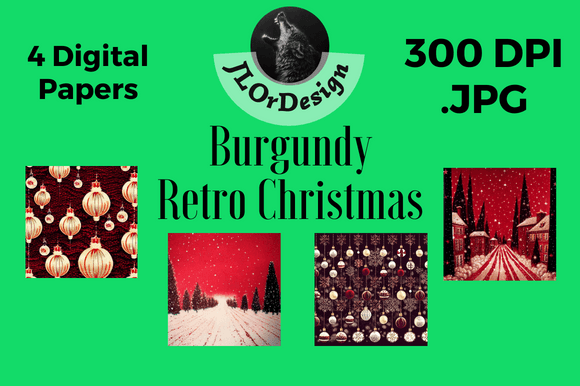 Burgundy Retro Christmas Digital Papers: A Designer's Guide