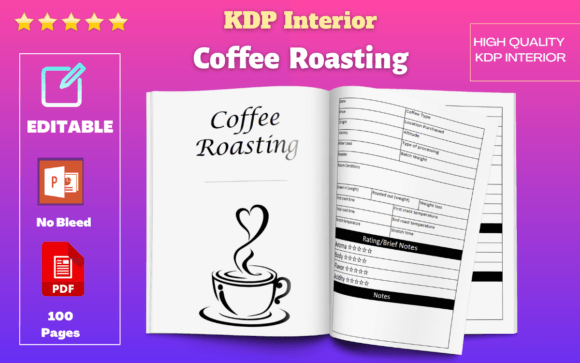 Coffee Roasting Log Book: A Designer's KDP Interior Asset