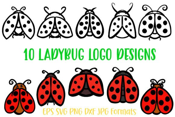 Creative Ladybug Logo & Sticker Designs for Your Projects