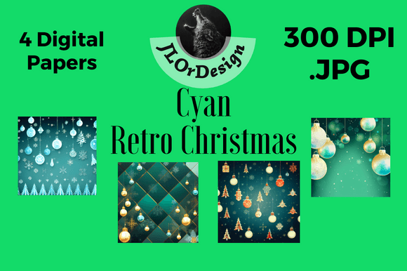 Cyan Retro Christmas Digital Papers: A Designer's Guide