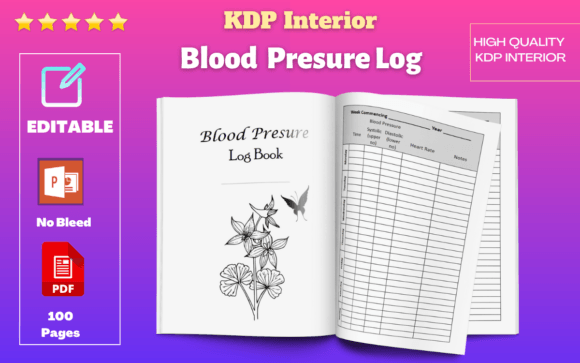 Editable Blood Pressure Log Book: A Designer's Guide to Health & Organization