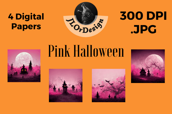 Elevate Your Halloween Designs with Pink Aesthetic Papers