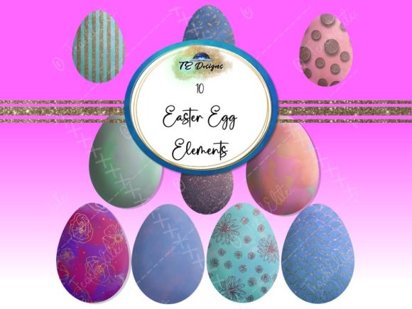 Elevate Your Spring Designs with Easter Egg Elements Clipart