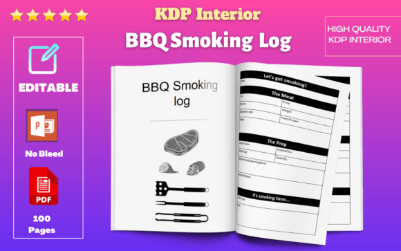 KDP Interior: BBQ Smoking Log for Pitmasters