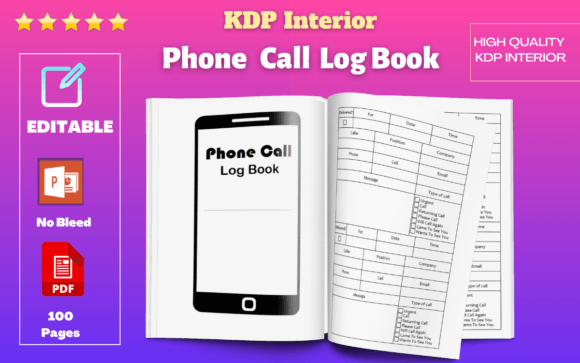 Phone Call Log Book: A Designer's Guide to Efficient KDP Interiors